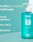 Isdin Acniben Limpiador Matificante Piel Grasa Gel 400ml