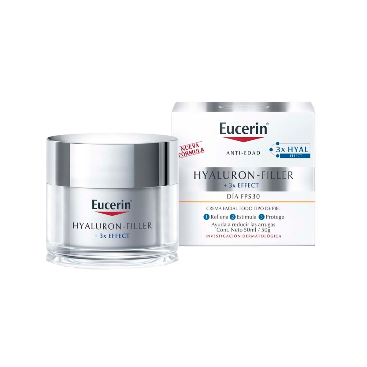 Eucerin Hyaluron-Filler 3X Effect Crema facial de día antiarrugas FPS30 50 ml