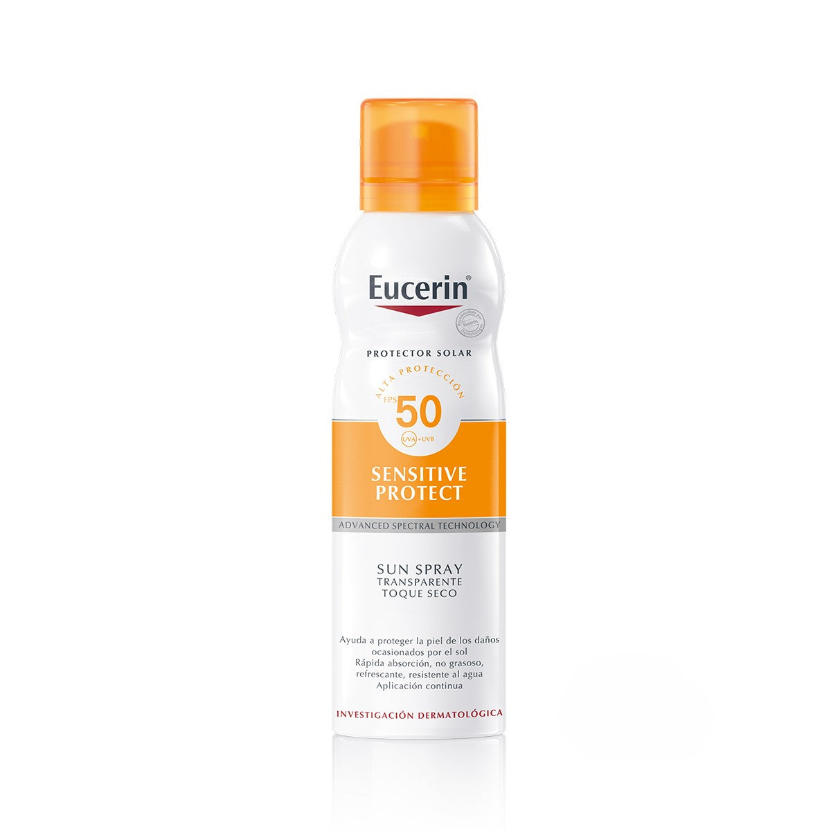 Eucerin Sun Protector solar corporal en spray para piel sensible FPS50+ 50 ml
