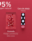 Apivita Stick labial hidratante con granada tono rosado 4.4 gr