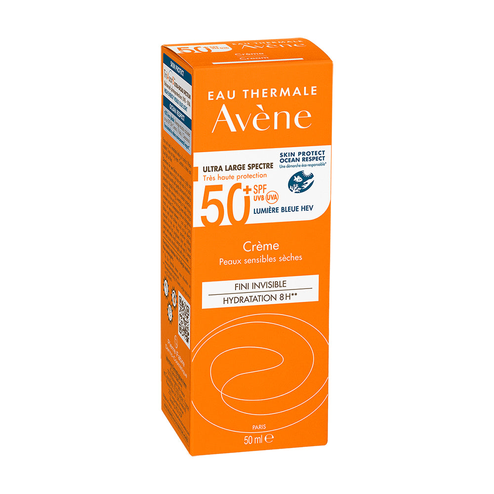 Avene Protector solar en crema FPS50+ sin color acabado invisible para piel sensible 50 ml
