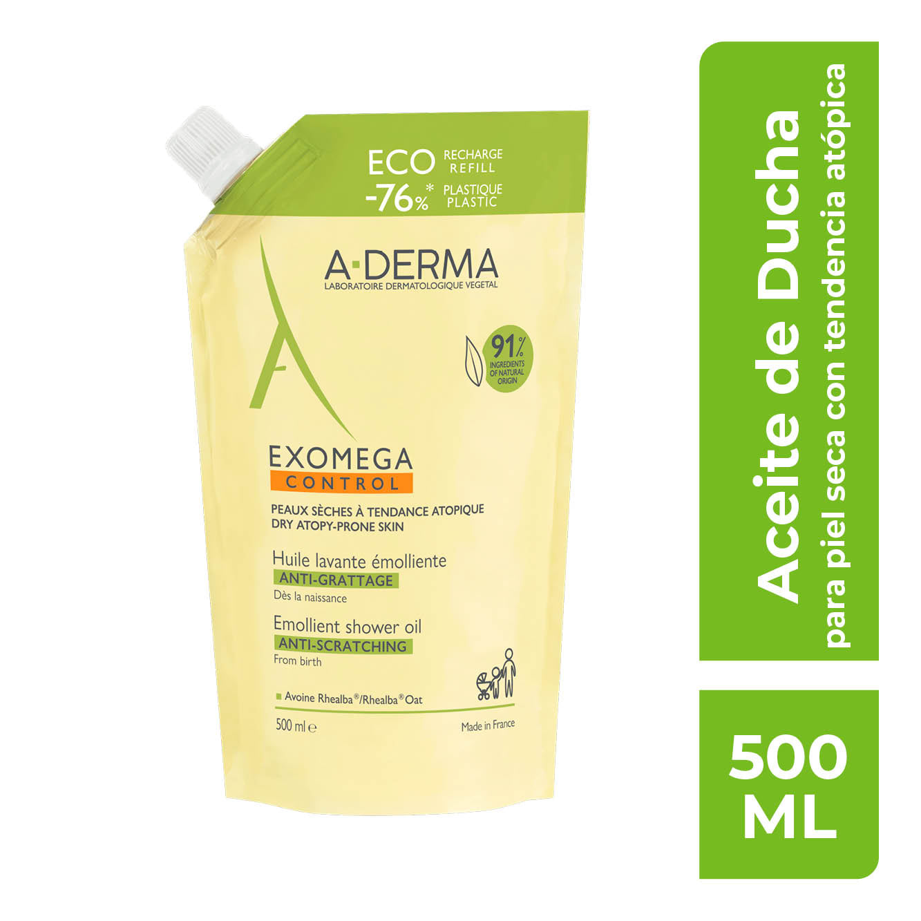 Aderma Exomega Aceite dermolimpiador para piel seca 500 ml