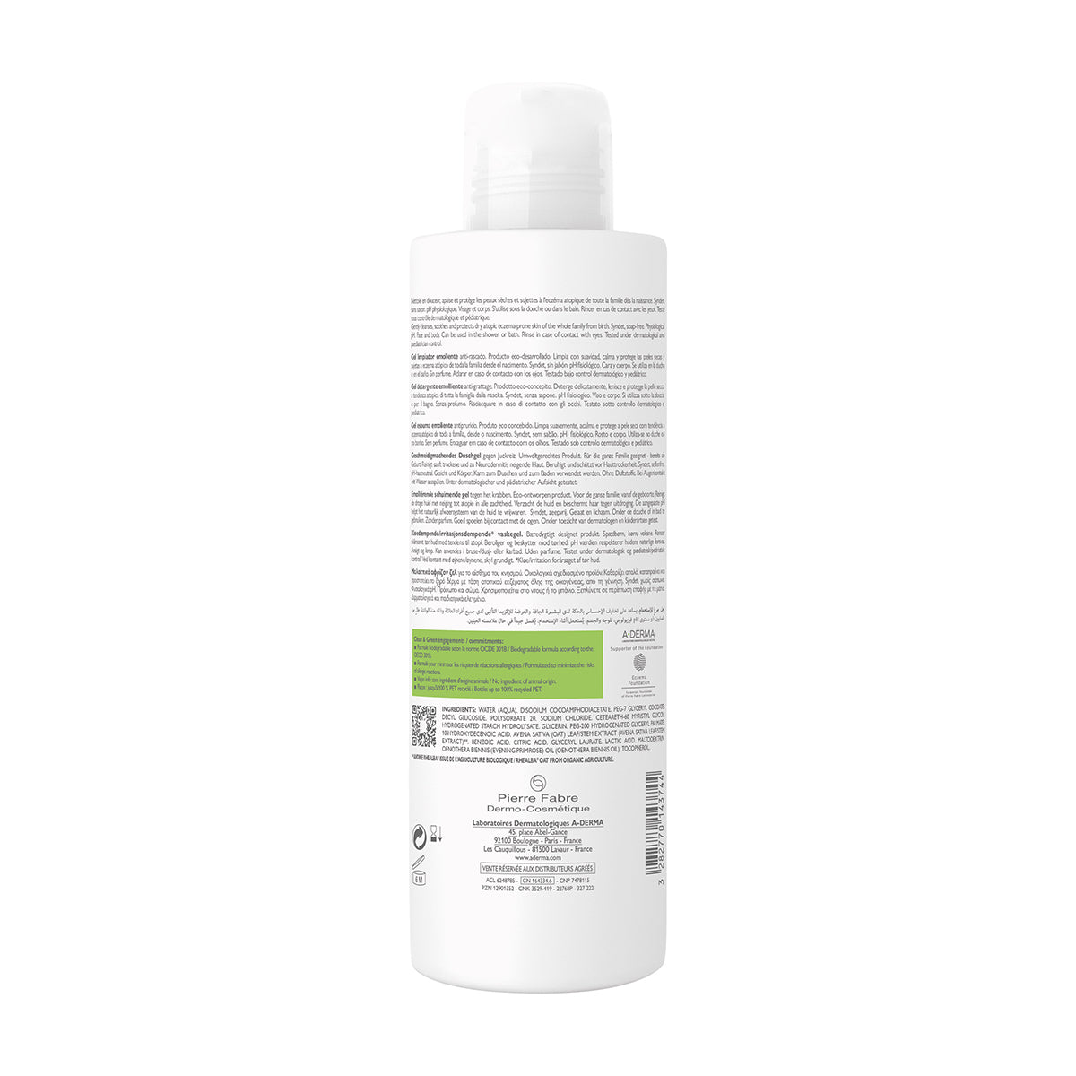 Aderma Exomega Gel dermolimpiador para piel seca 500 ml