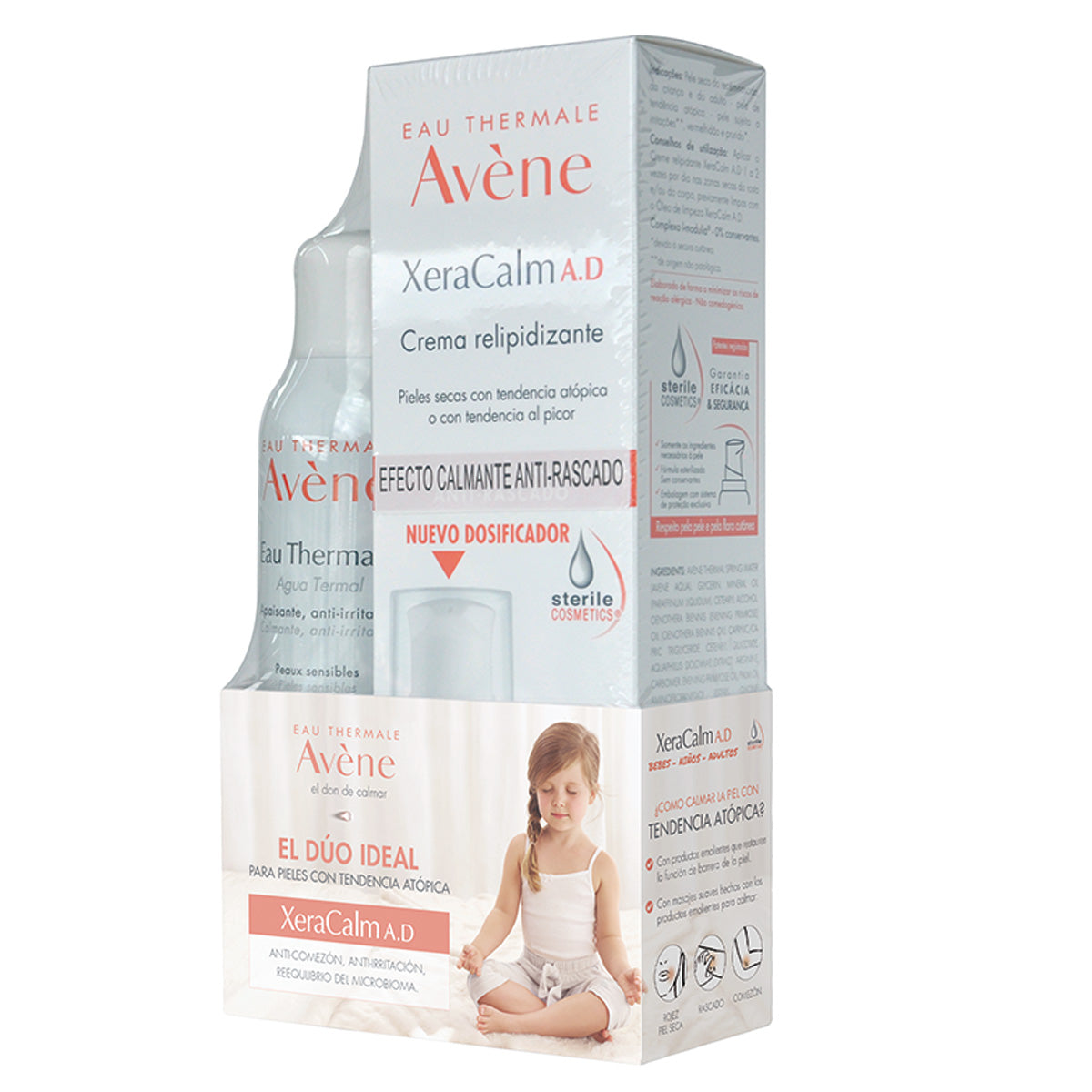 Avene Kit Xeracalm crema A.D 200ml + Agua thermal 150ml.