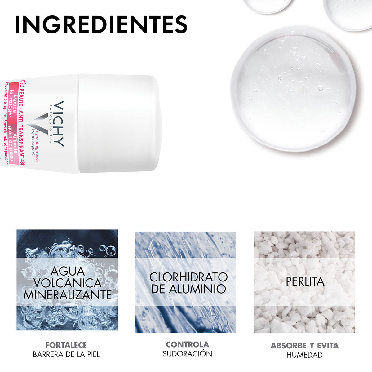 Vichy Roll-on 48h ideal finish Anti-transpirante 50 ml