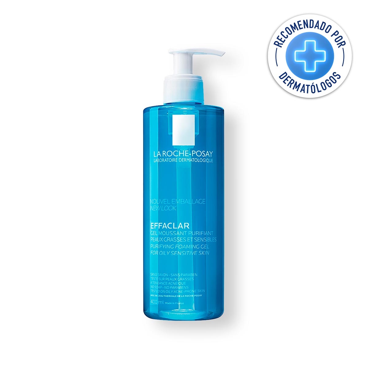 La Roche-Posay Effaclar Gel espumoso purificante Limpiador facial para piel grasa y sensible 400 ml
