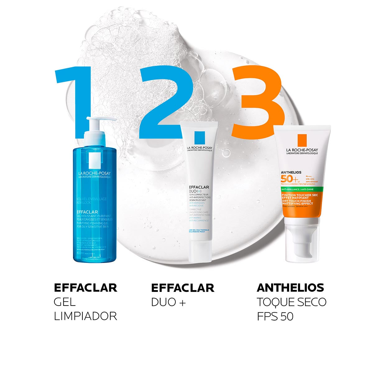 La Roche-Posay Effaclar Gel espumoso purificante Limpiador facial para piel grasa y sensible 400 ml