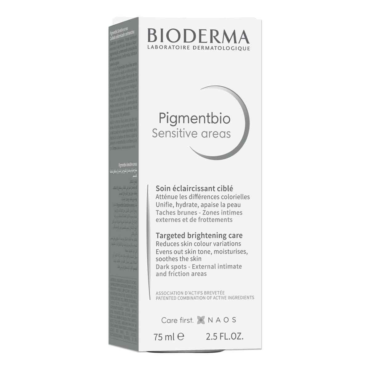Bioderma Pigmentbio Sensitive Areas despigmentante corporal para áreas sensibles 75 ml