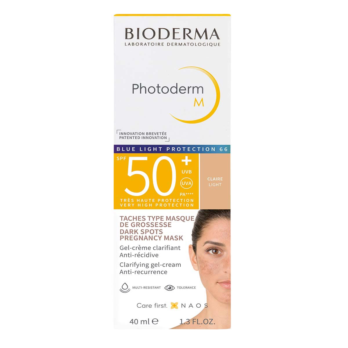 Bioderma Photoderm M FPS50+ Protector solar facial contra el melasma tono Claro 40 ml