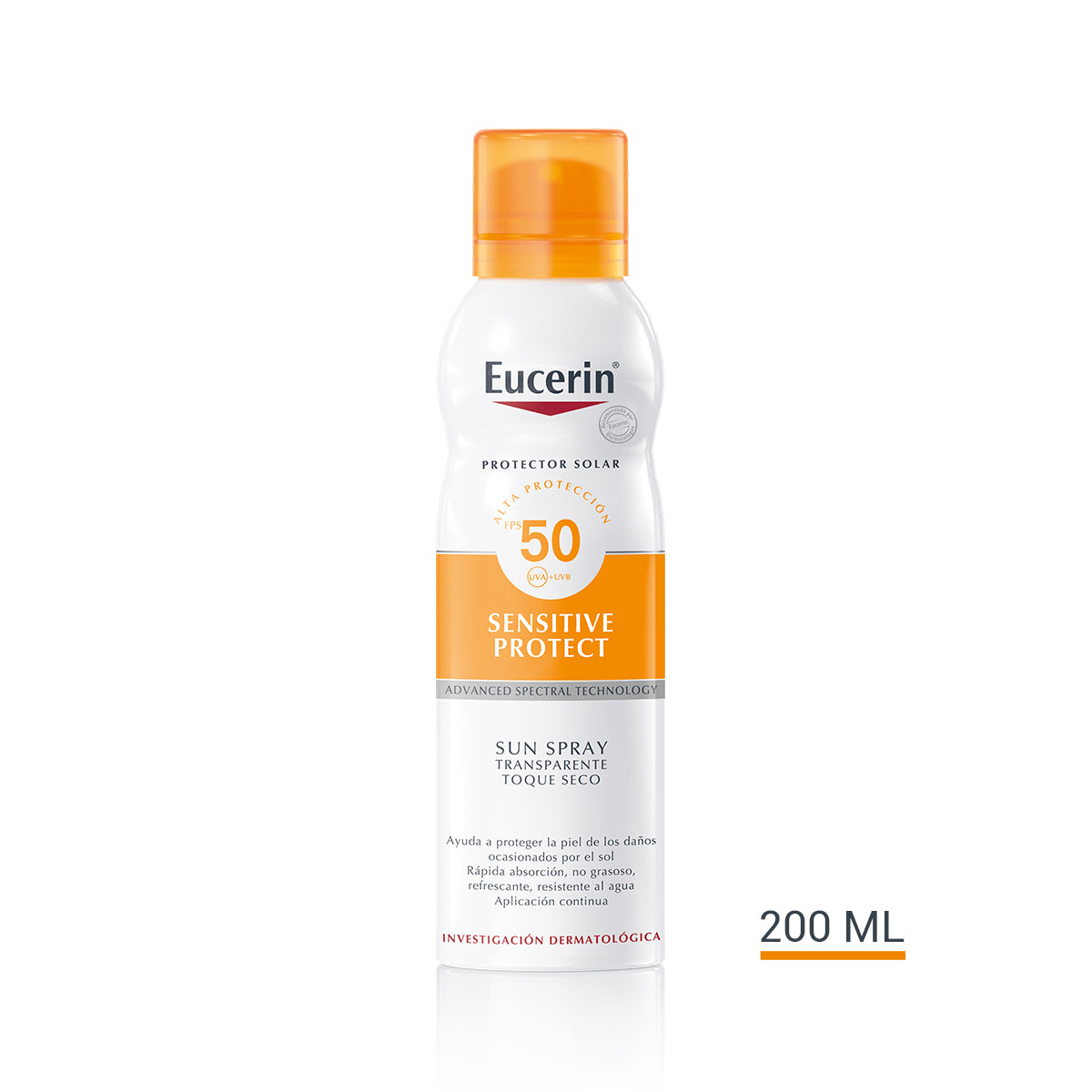 Eucerin Sun Protector solar corporal en spray para piel sensible FPS50+ 50 ml