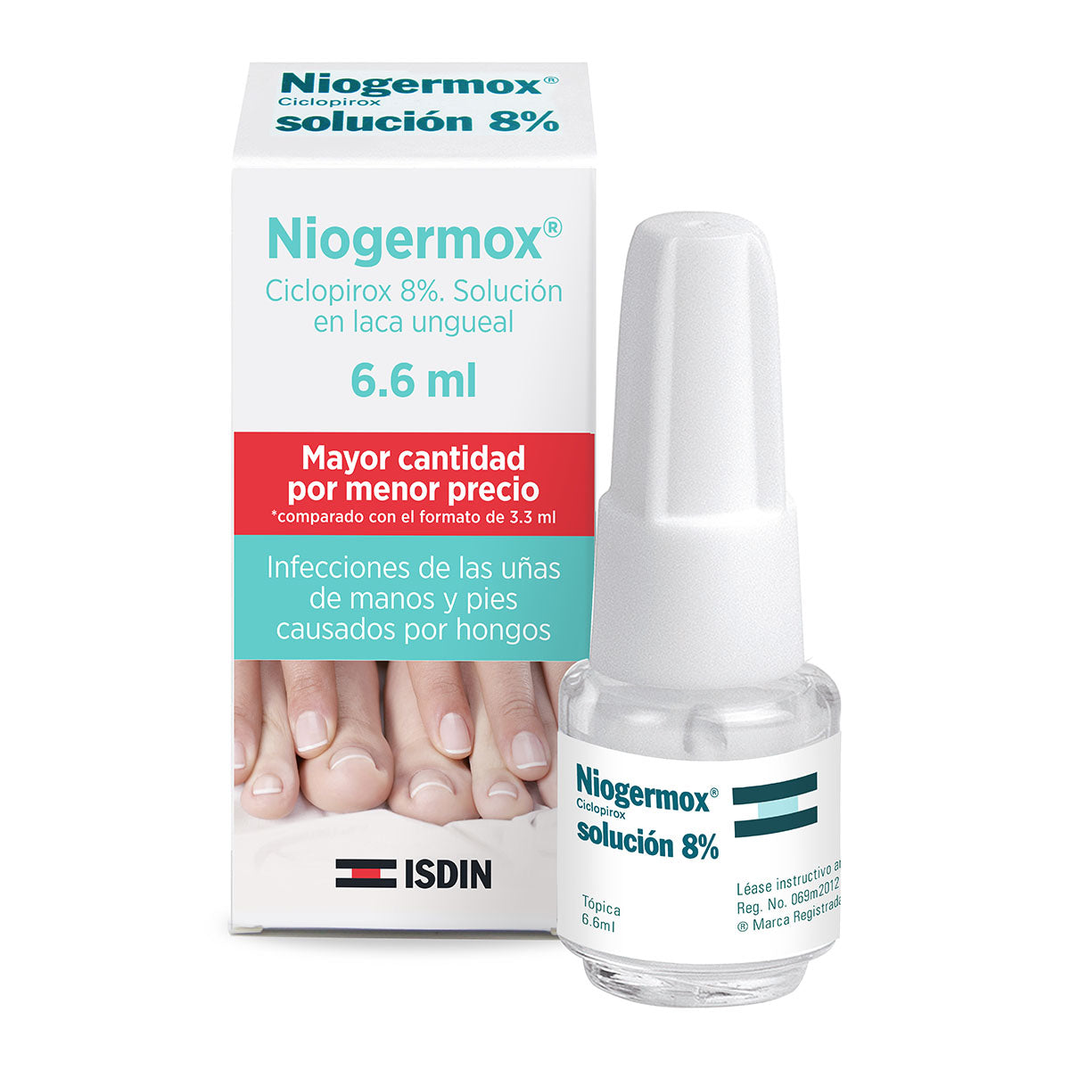 Isdin Niogermox 8% Solución antimicótica en laca 6.6 ml