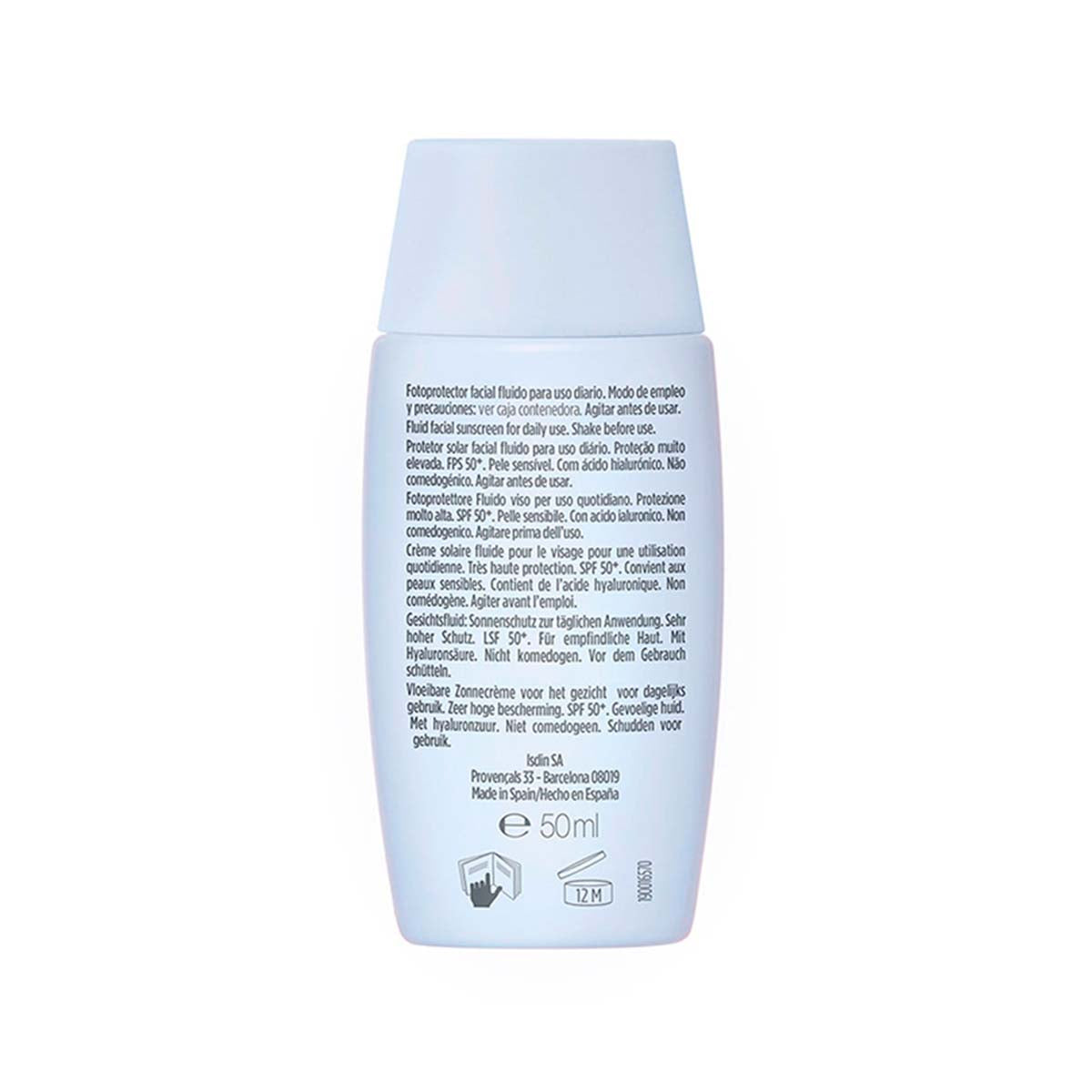 Isdin Fotoprotector Fusion Fluid FPS50+ Para piel sensible 50 ml