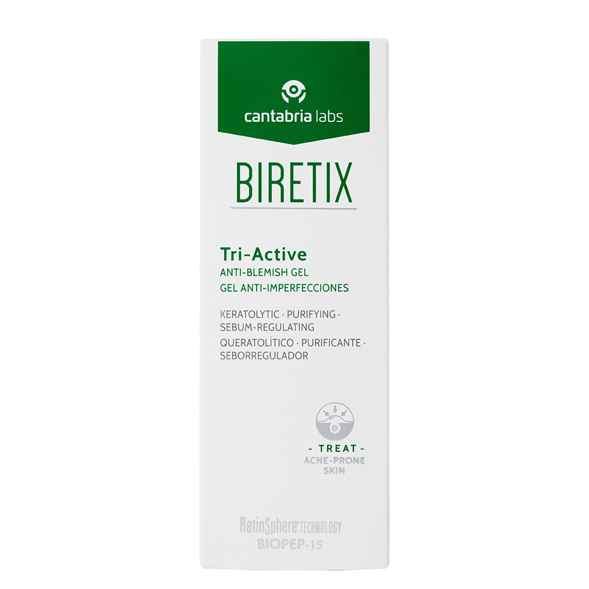 Cantabria Labs Biretix Tri-Active Gel facial para piel grasa 50 ml