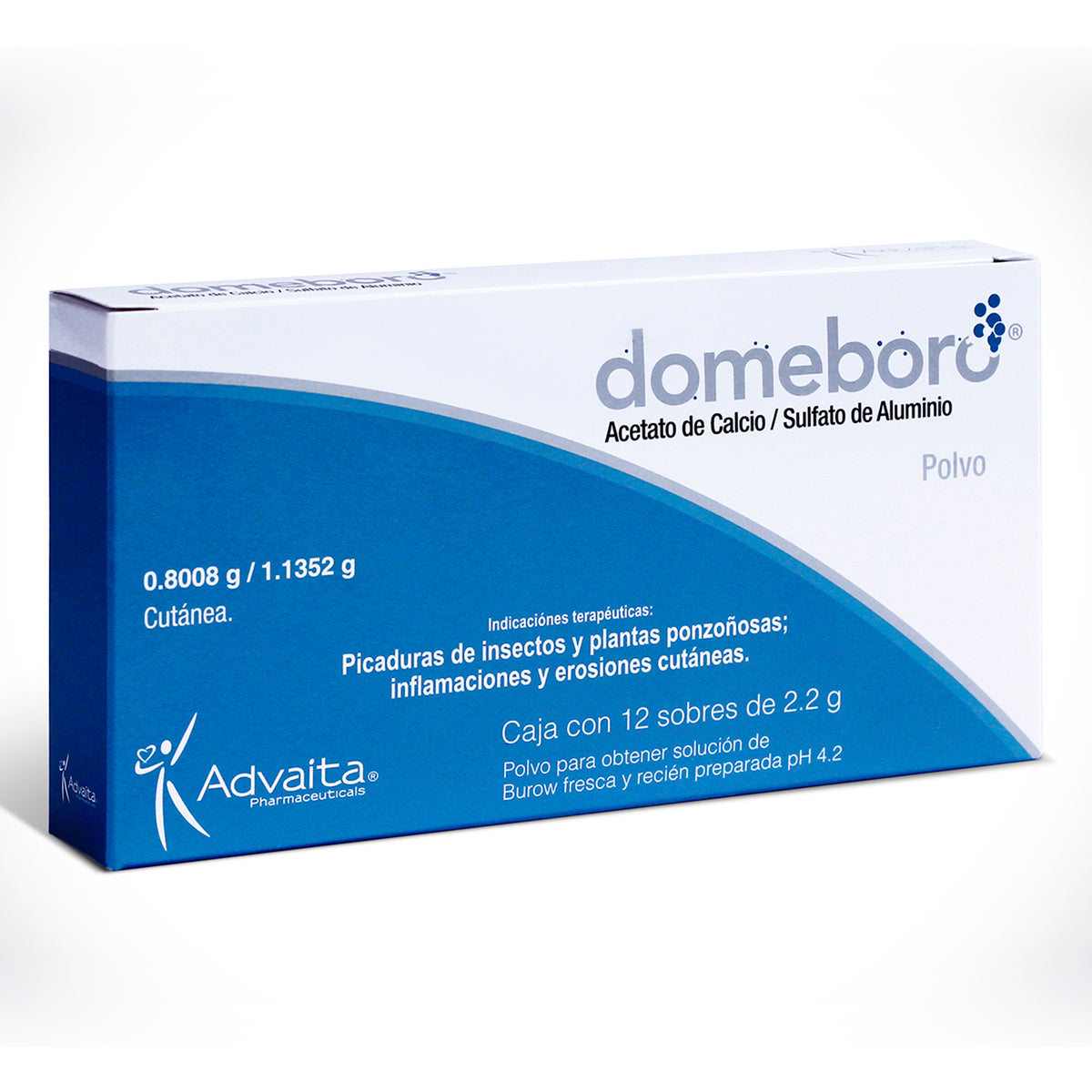 Advaita Domeboro Polvo 12 Sobres de 2gr Derma Express MX