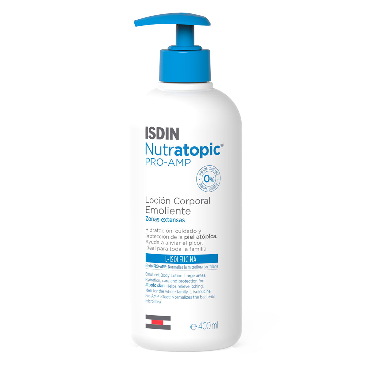 Isdin Nutratopic Pro-AMP Loción emoliente Hidrata y calma la piel atópica 400 ml