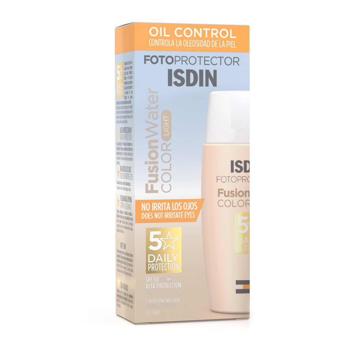 Isdin Fusion Water SPF50+ Color light Fotoprotector para todo tipo de piel 50 ml