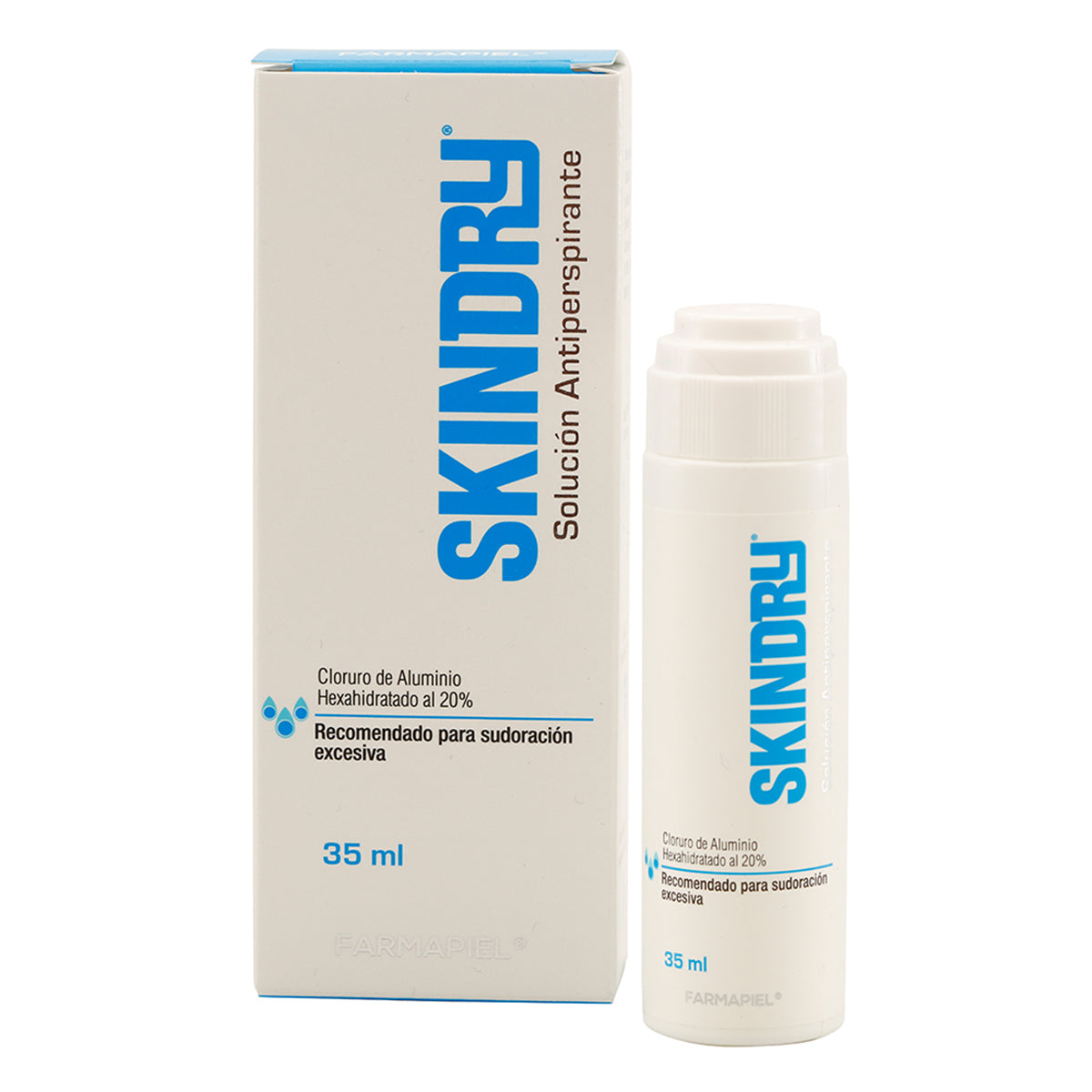 Farmapiel Skindry Solución Antitranspirante, para sudoración excesiva 35ml.