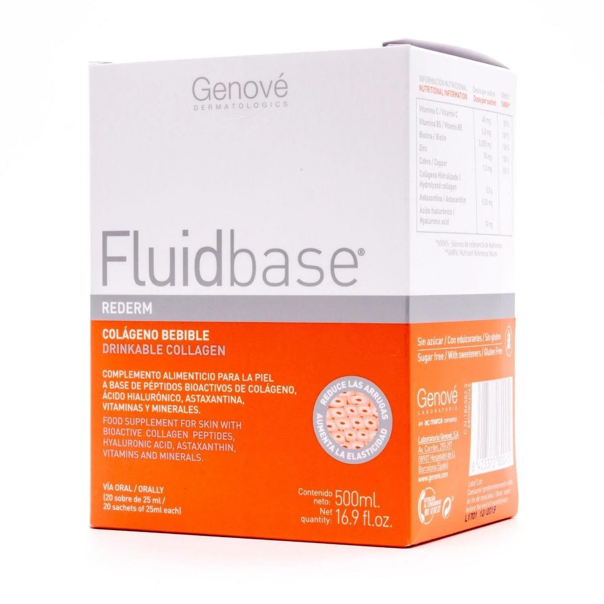 Genové Fluidbase Rederm Colágeno en sobres 20 x 25 ml