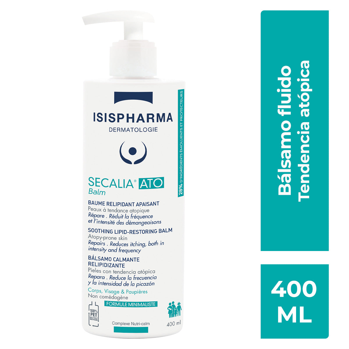 Isispharma secalia ato balm, bálsamo calmante para piel atópica 400ml.