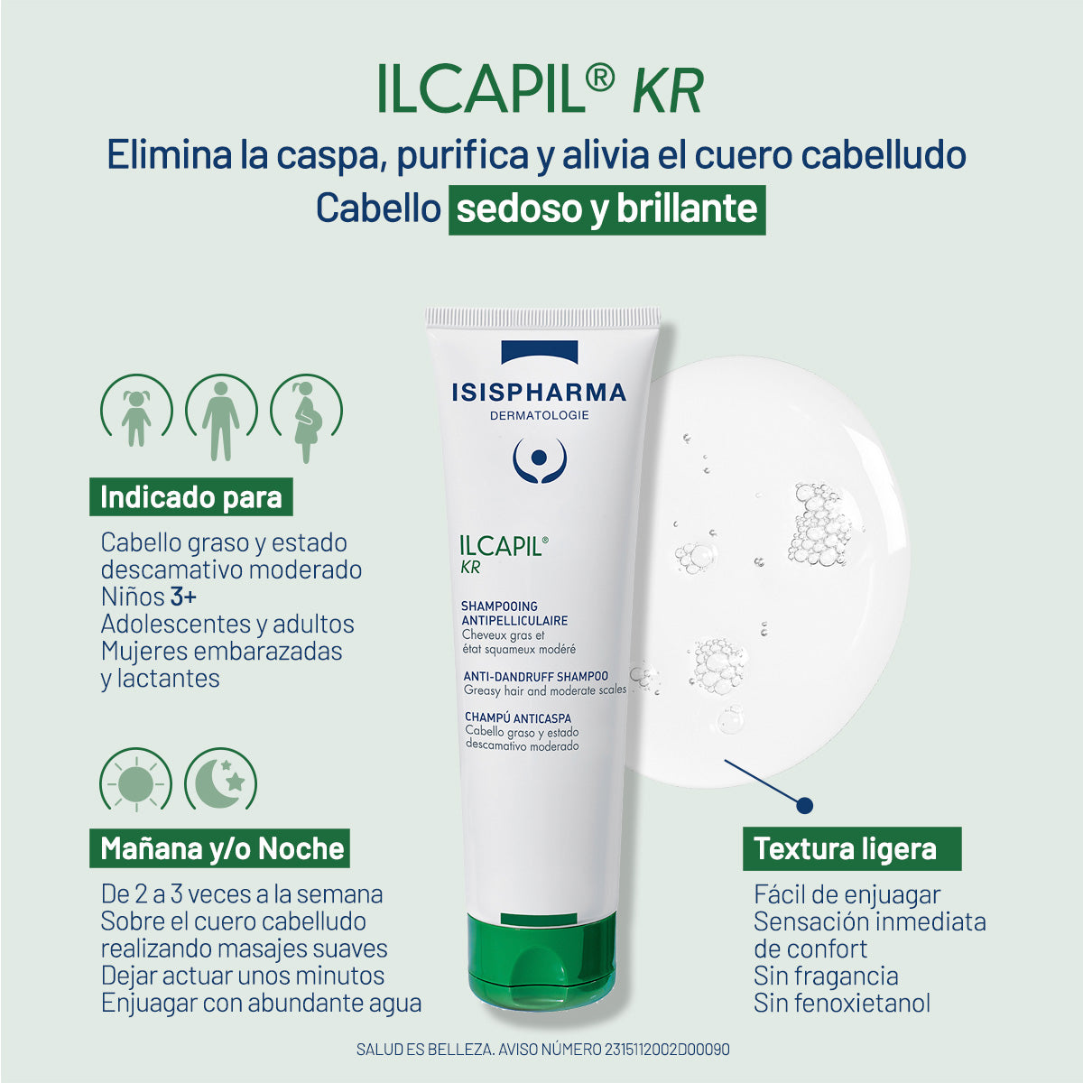 Isispharma Ilcapil kr shampoo anti caspa 150ml. – Derma Express MX