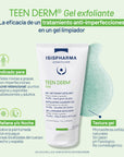 Isispharma Teen derm gel exfoliante para pieles mixtas a grasas 150ml.