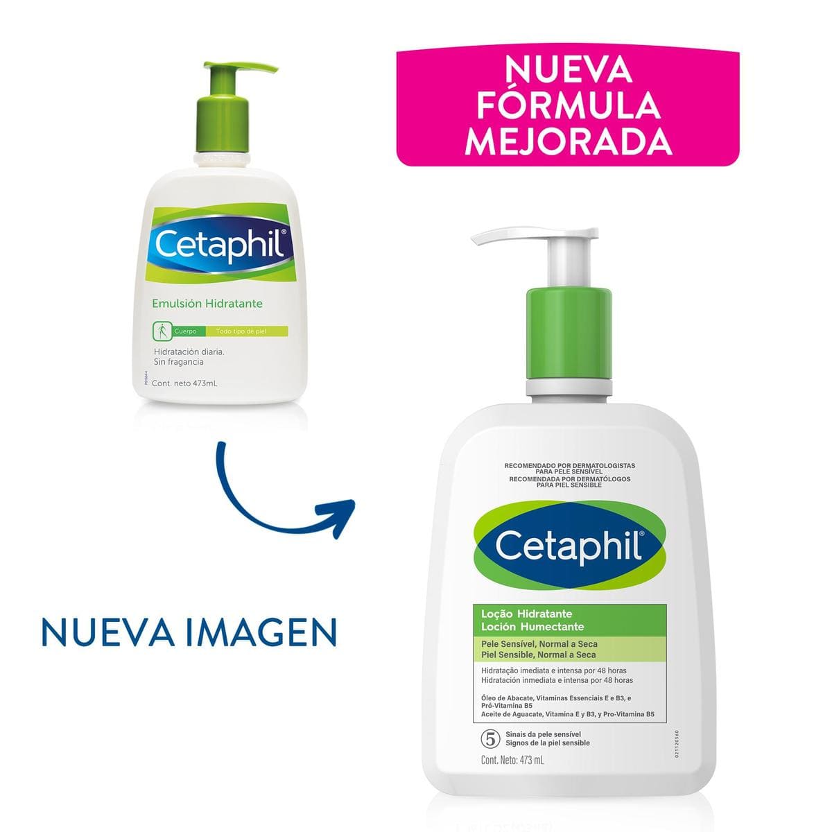 Cetaphil loción humectante facial y corporal 473ml.
