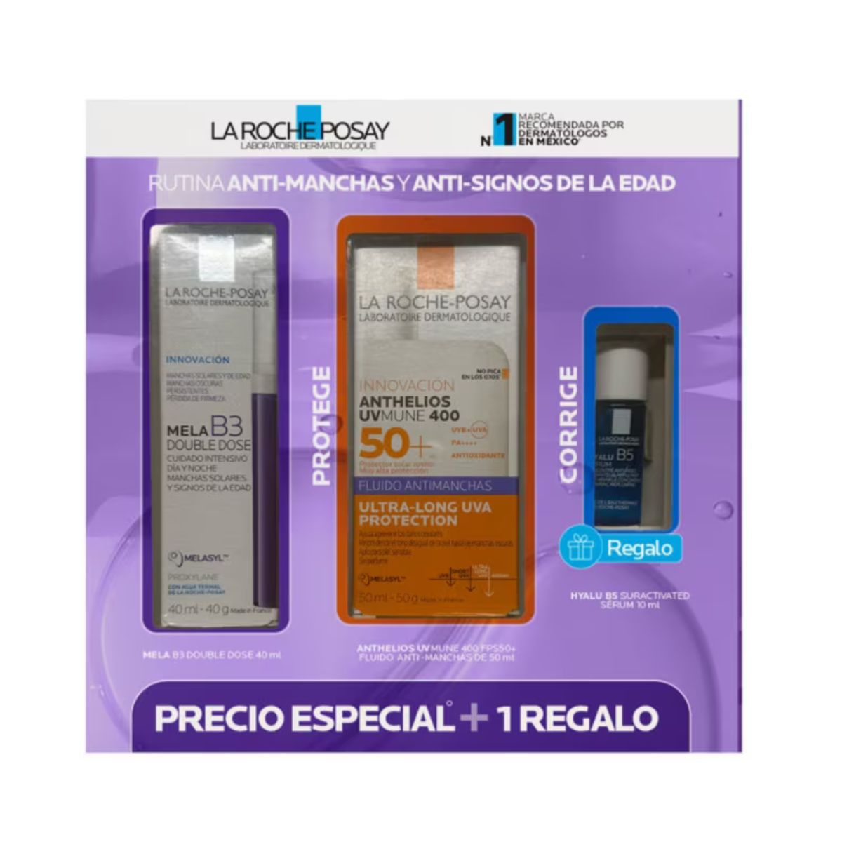 La Roche-Posay Kit Mela B3 Double Dose + Anthelios UVMune 400 + Hyalu B5