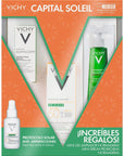 Vichy Capital soleil protector solar anti-imperfecciones Uv-clear fps50+ 40ml + Normaderm probio-bha serum 5ml  + Normaderm phytosolution 7ml.