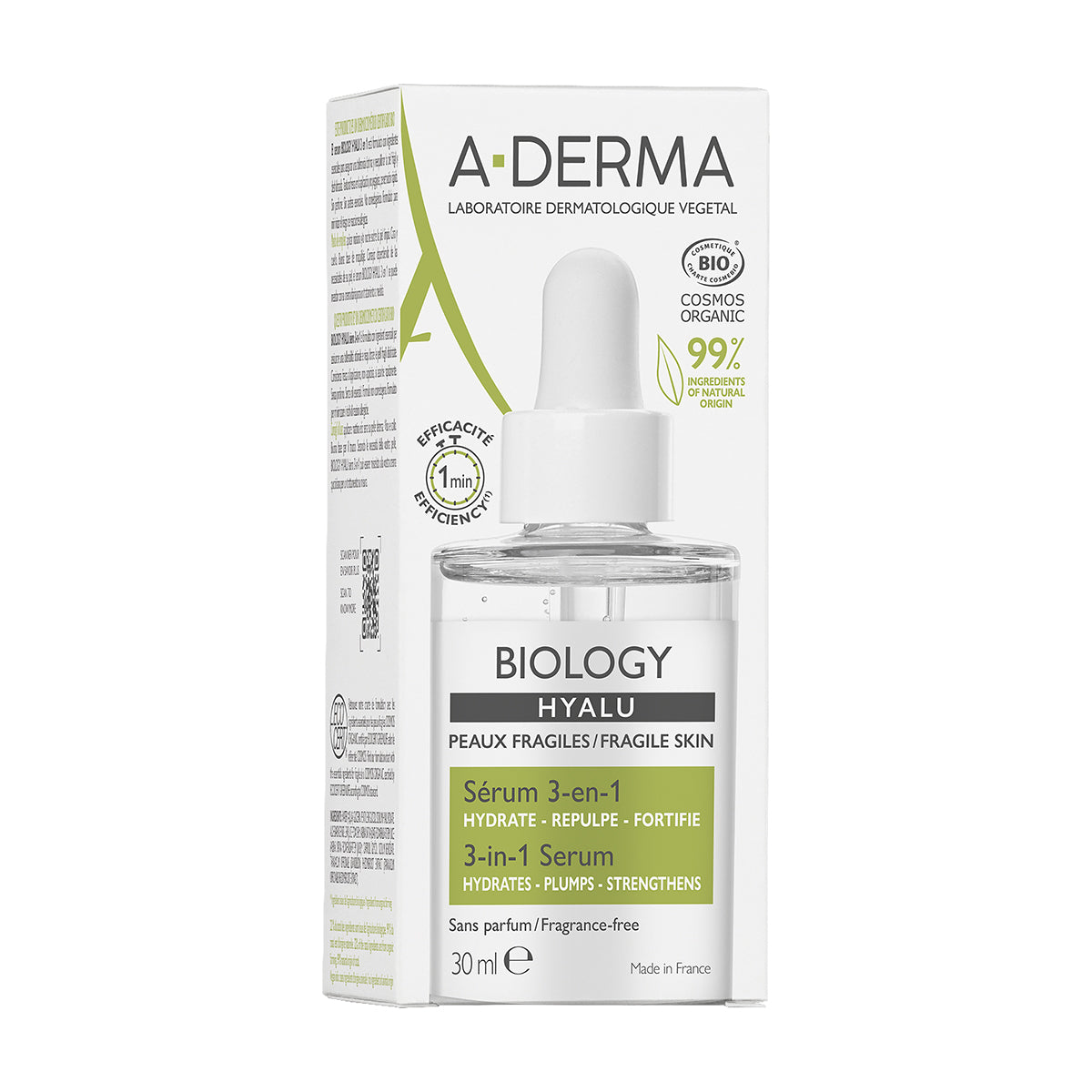 A-DERMA BIOLOGY SERUM 3 EN 1 | 30 MLS