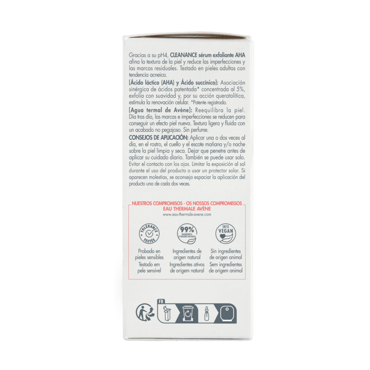 Avene cleanance serum exfoliante 30ml.