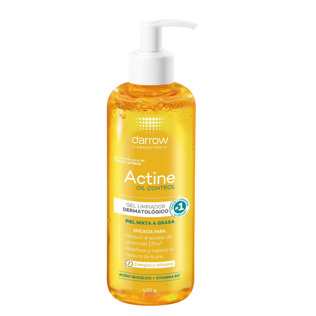 Darrow actine oil control gel limpiador para piel grasa 400gr.