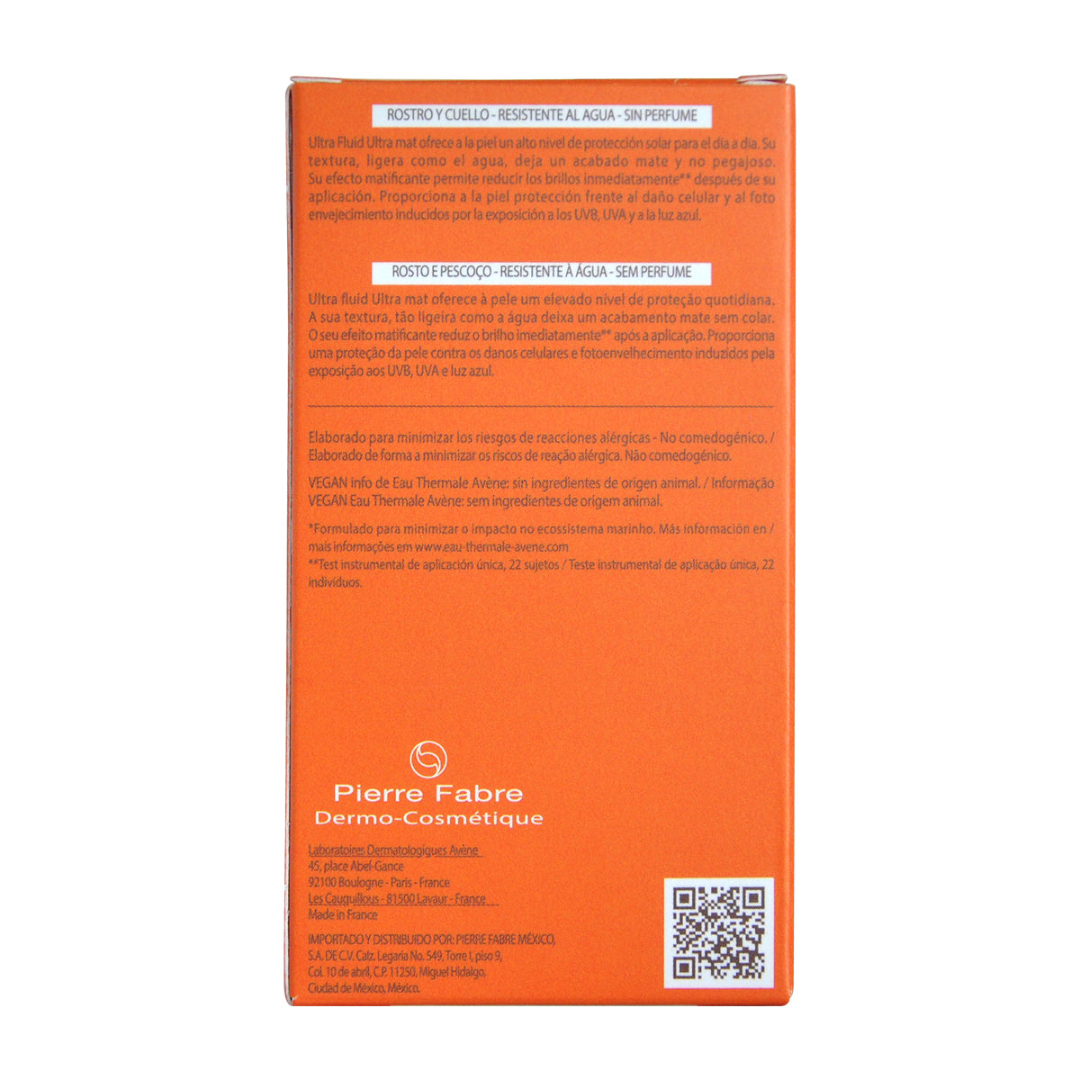 Avene protector solar ultra fluido ultra mat FPS50+.