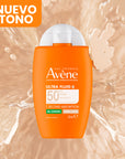 Avène Ultra Fluid Oil Control Protector Solar Facial Con Color Tono Claro FPS50 50 ML