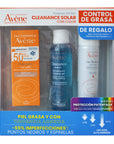Avene Kit Cleanance Solar Con Color 50ml  + Cleanance Gel Limpiador 100ml + Agua termal de Avene 50ml.