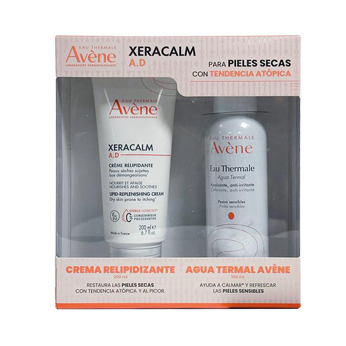 Avene kit Xeracalm a.d crema 200ml + Agua termal 150ml.