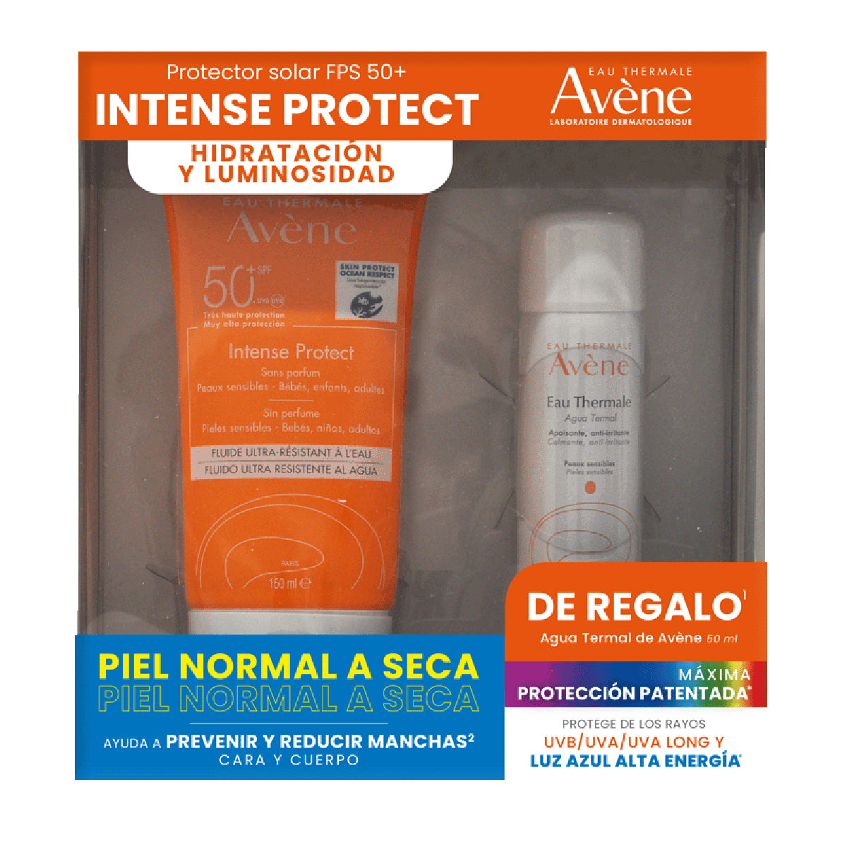 Avene Kit Intense protect 50 150ml + Agua termal spray 50ml.