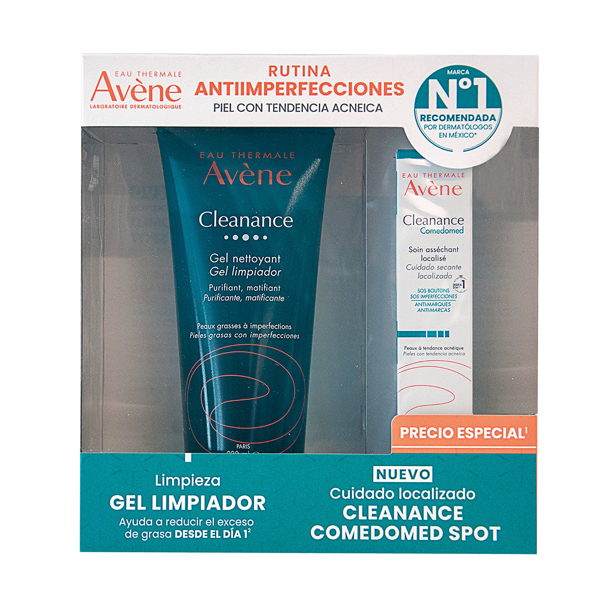 Avene Kit-cleanance gel 200ml + Cleanance comedomed spot sos 15ml.