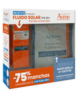 Avene Kit fluido solar FPS 50+ sin color 50 ml + Mascarilla a-oxitive 18 ml.