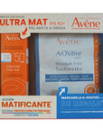 Avene kit protector solar ultra mat fps50+ 50ml + Mascarilla a-oxitive.