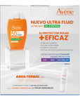 Avene kit solar fps50 ultra fluid oil control ultra mat 50 ml + Agua termal 50ml.