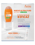 Avene kit protector solar con color fps50 ultra fluido oil control mat perfect 50ml+ Agua termal 50ml.