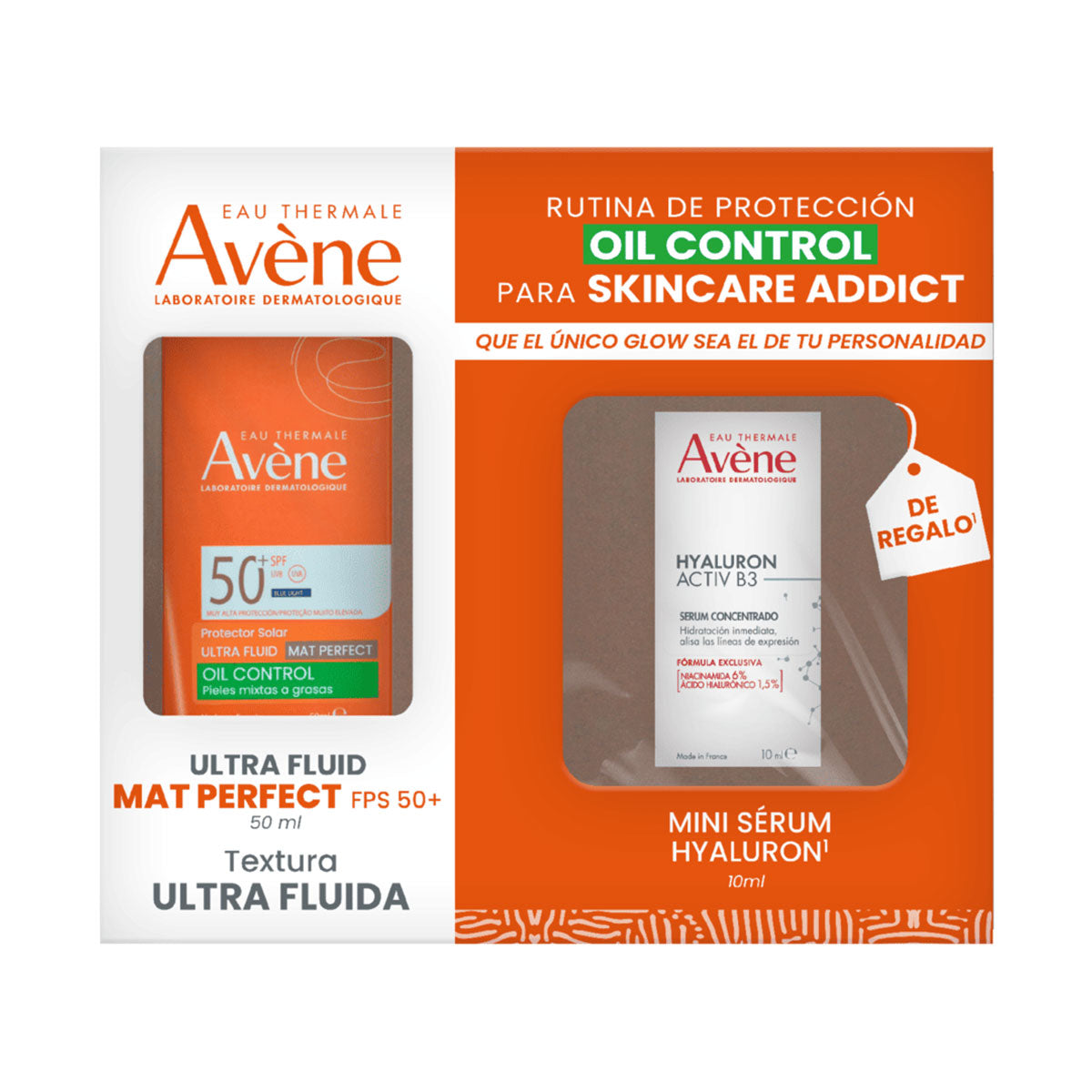 Active Protector Solar Avene Kit Protector Solar Ultra Fluid Mat Perfect 50ml + Sérum Hyaluron ...