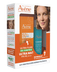 Kit Avene Protector Solar Ultra Fluid Oil Control Ultra Mat FPS50 50ml + Cleanance Gel Limpiador 100ml