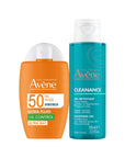 Kit Avene Protector Solar Ultra Fluid Oil Control Ultra Mat FPS50 50ml + Cleanance Gel Limpiador 100ml