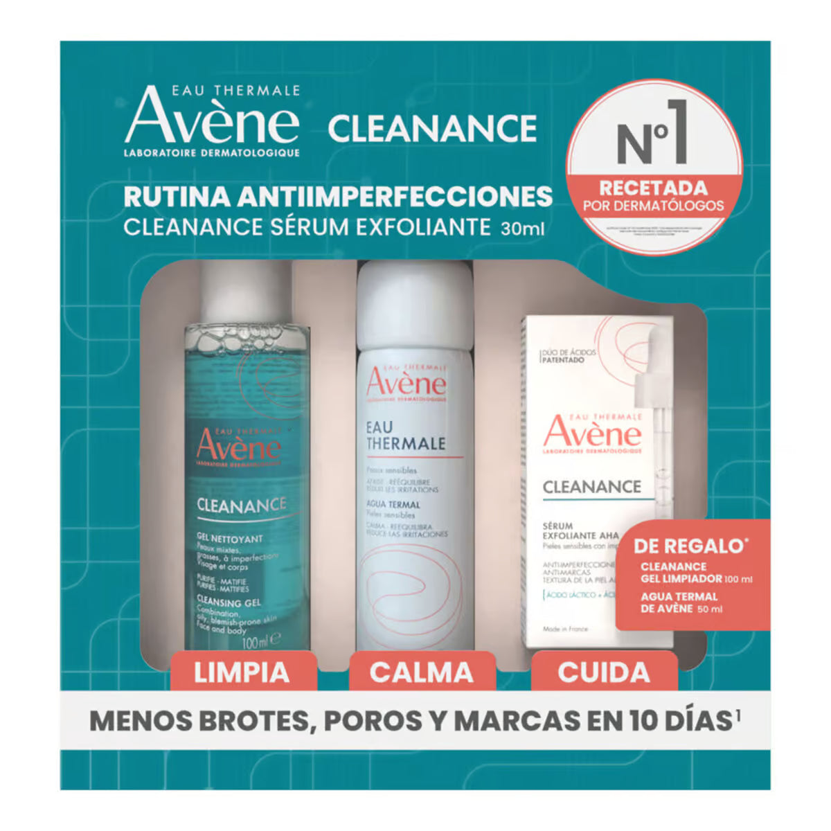 Avène Kit Cleanance Serum 30 ml + Gel Limpiador 100 ml + Agua Termal 50 ml