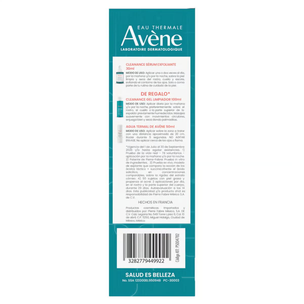 Avène Kit Cleanance Serum 30 ml + Gel Limpiador 100 ml + Agua Termal 50 ml