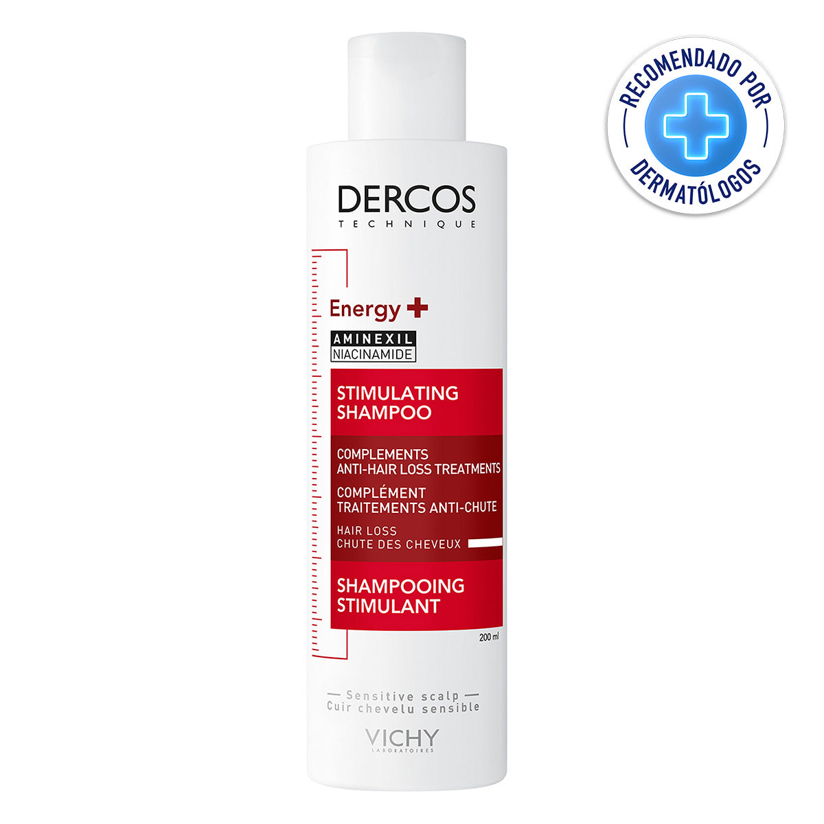 Vichy Dercos Estimulante, Shampoo anti-caída, 200ml.