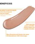 La Roche Posay Anthelios XL Gel-Crema Toque Seco Con Color FPS 50+, Protector solar para piel sensible y grasa, 50ml