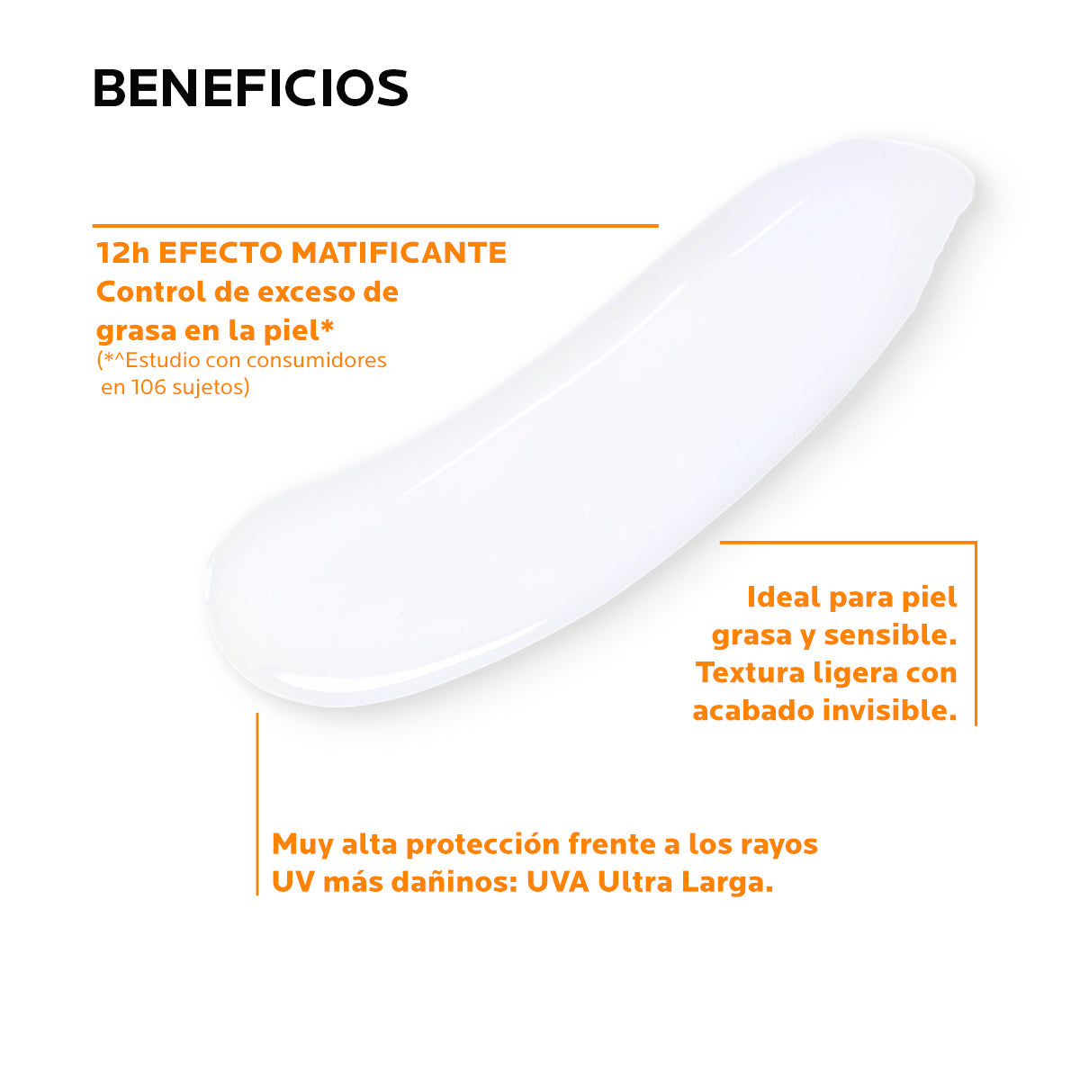 La Roche Posay Anthelios Toque Seco Gel-Crema FPS 50+, Protector solar facial anti-brillo, 50ml