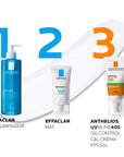 La Roche Posay Anthelios Toque Seco Gel-Crema FPS 50+, Protector solar facial anti-brillo, 50ml